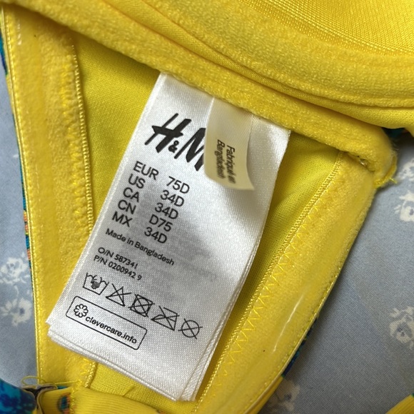 Yellow Floral Print Bikini - Picture 3 of 4